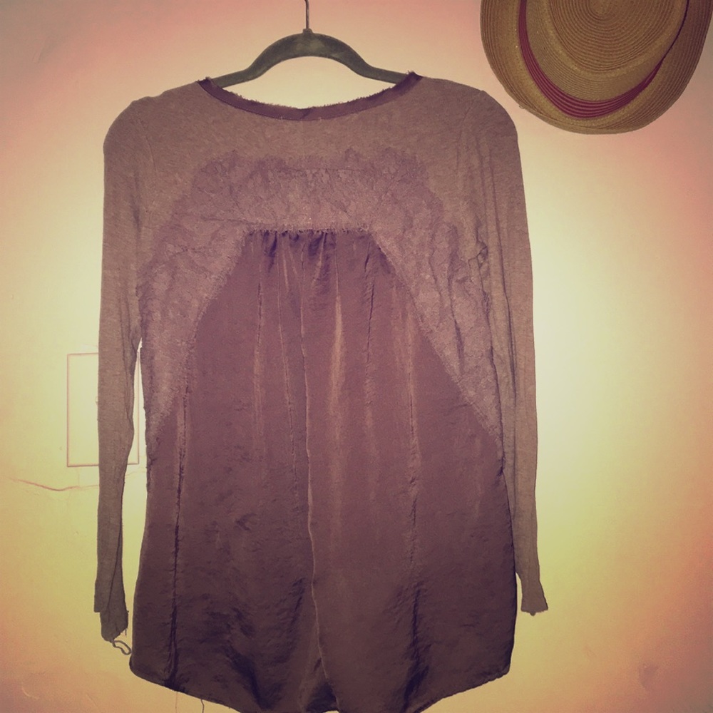 Soft Silk/Cotton Combo Bordeaux Top Mauve Shirt